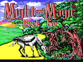 Might and Magic II title screen for Commodore 64